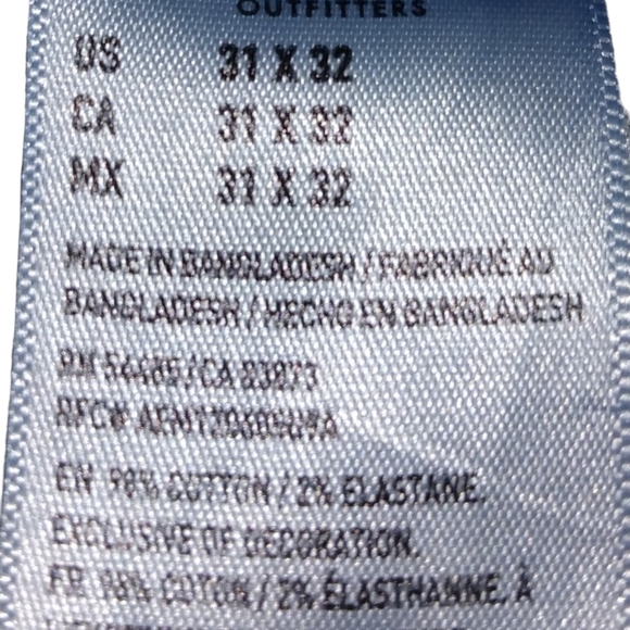 AMERICAN EAGLE Men's Airflex+ Original Straight Denim Jeans Size 31/32 - Picture 4 of 4